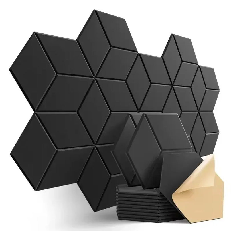 Office Furniture Plan - 12 個の自己粘着六角形遮音フォームパネルホームスタジオオフィス装飾遮音パネル壁ステッカー