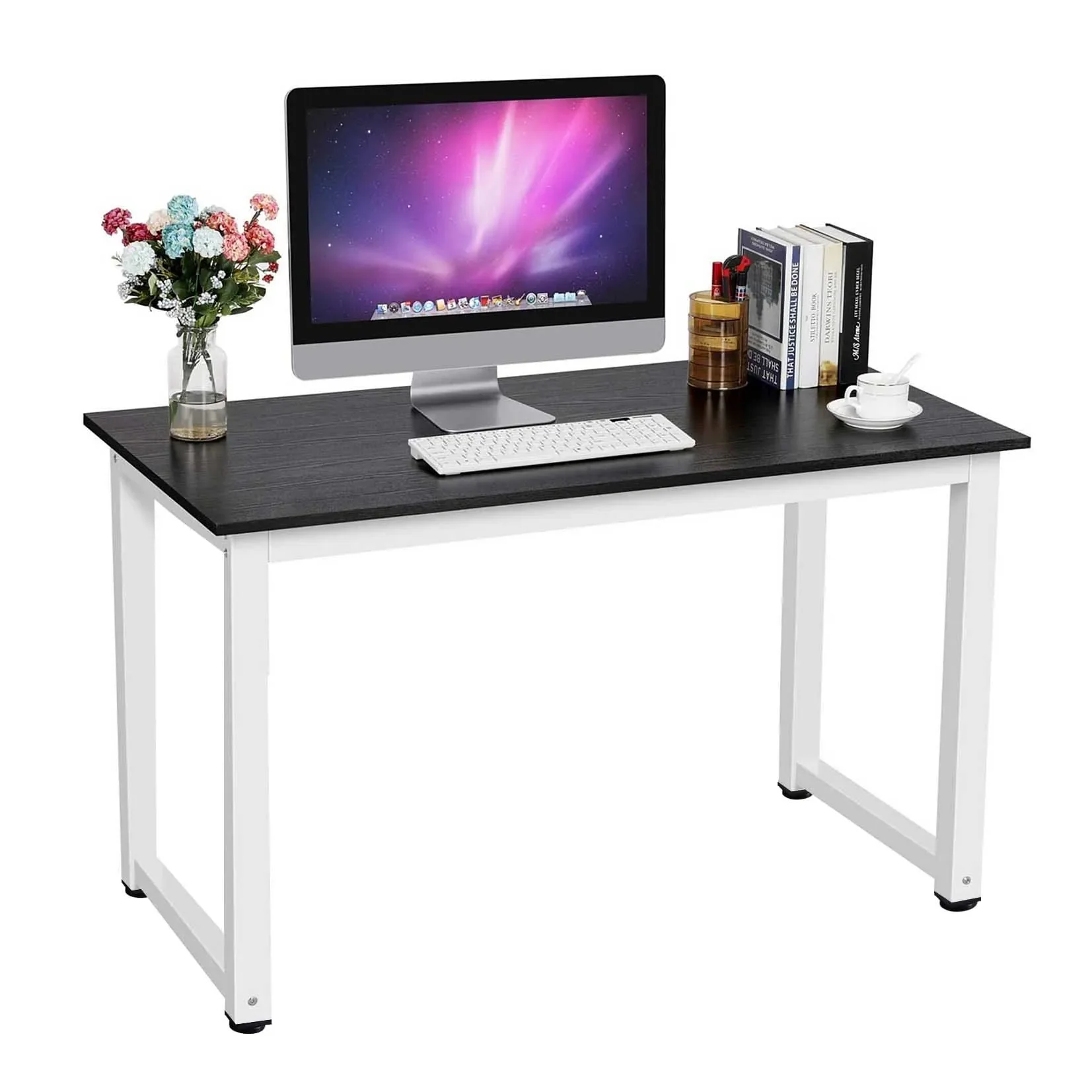 Office Furniture Depot - 110x60x75CM コンピューターデスク ラップトップテーブル スタディワークステーション オフィス ホーム家具