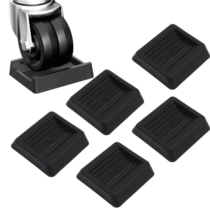 Office Furniture Plan - 4 ピース/セットオフィスチェアホイールストッパー家具キャスターカップ堅木床プロテクター防振パッドローラーフィート滑り止めマット