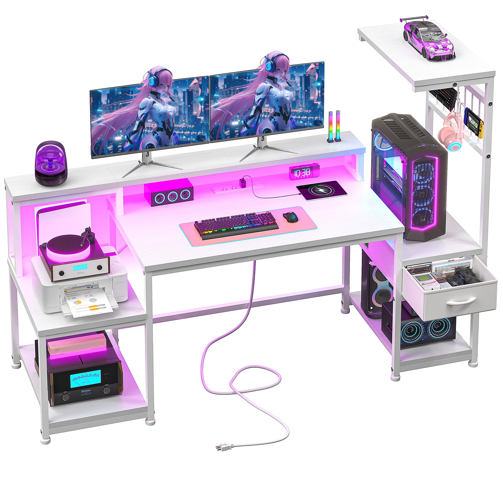 EnHomee 55インチ LED ゲーミングコンピューター - Office Furniture Plan のレビューと価格