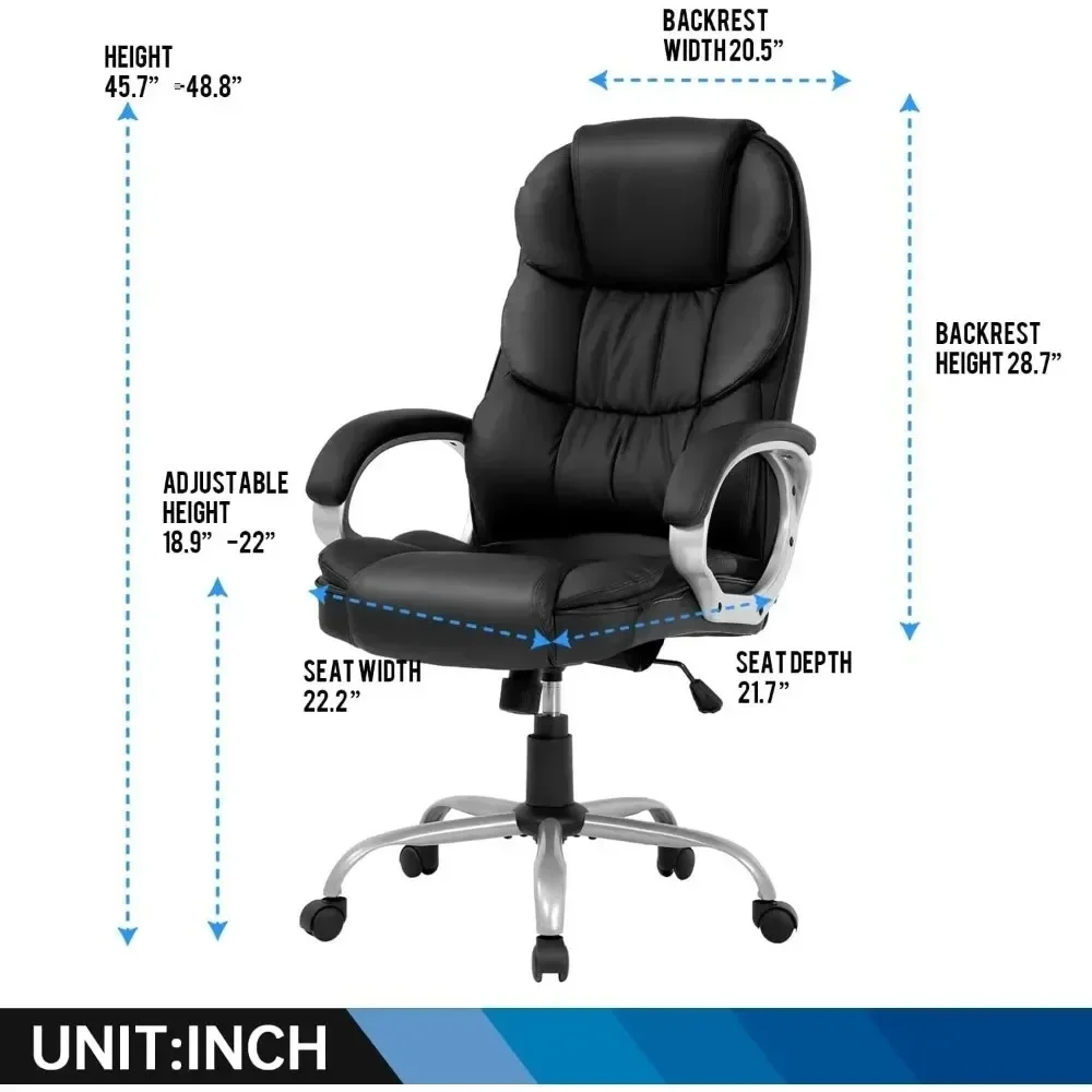 チェアコンピューターハイバック調節可能な人間工学に基づいたデ - Office X Furniture のレビューと価格