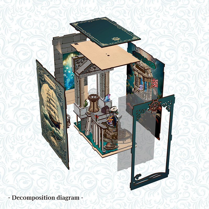 3D 木製 DIY ブックエンドパズル手作りミニモデルキット - Office Furniture Plan のレビューと価格