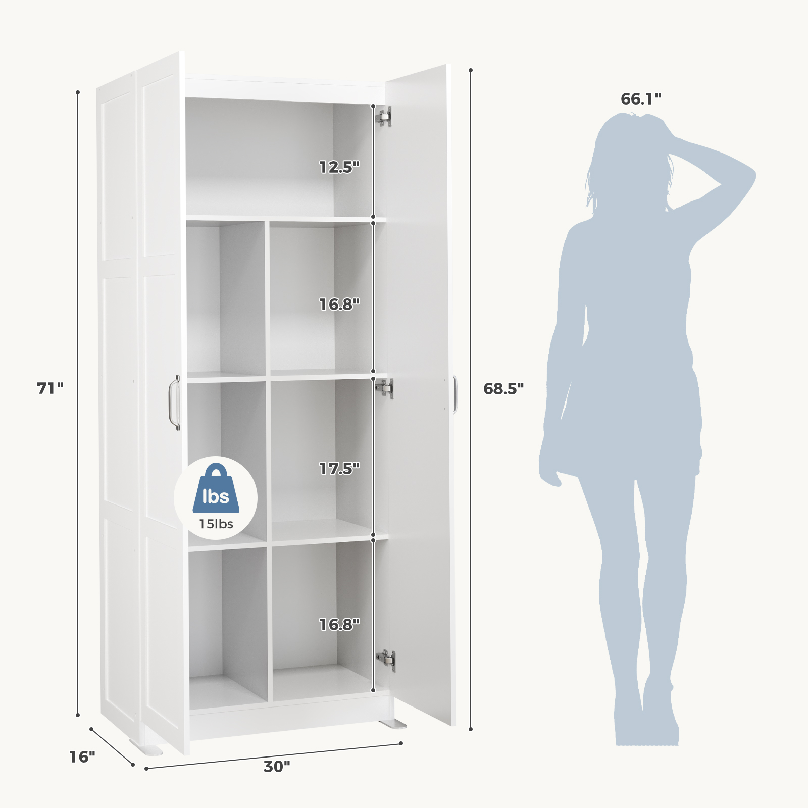 JHK 71インチ木製リビングルーム収納キャビネット、大容量 - Office Furniture Plan のレビューと価格