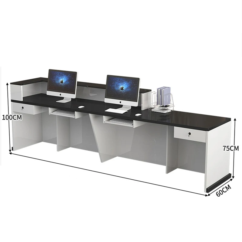 カスタム実用的な受付デスク、ショップ、サロン、収納、高級受付 - Office Furniture Plan のレビューと価格