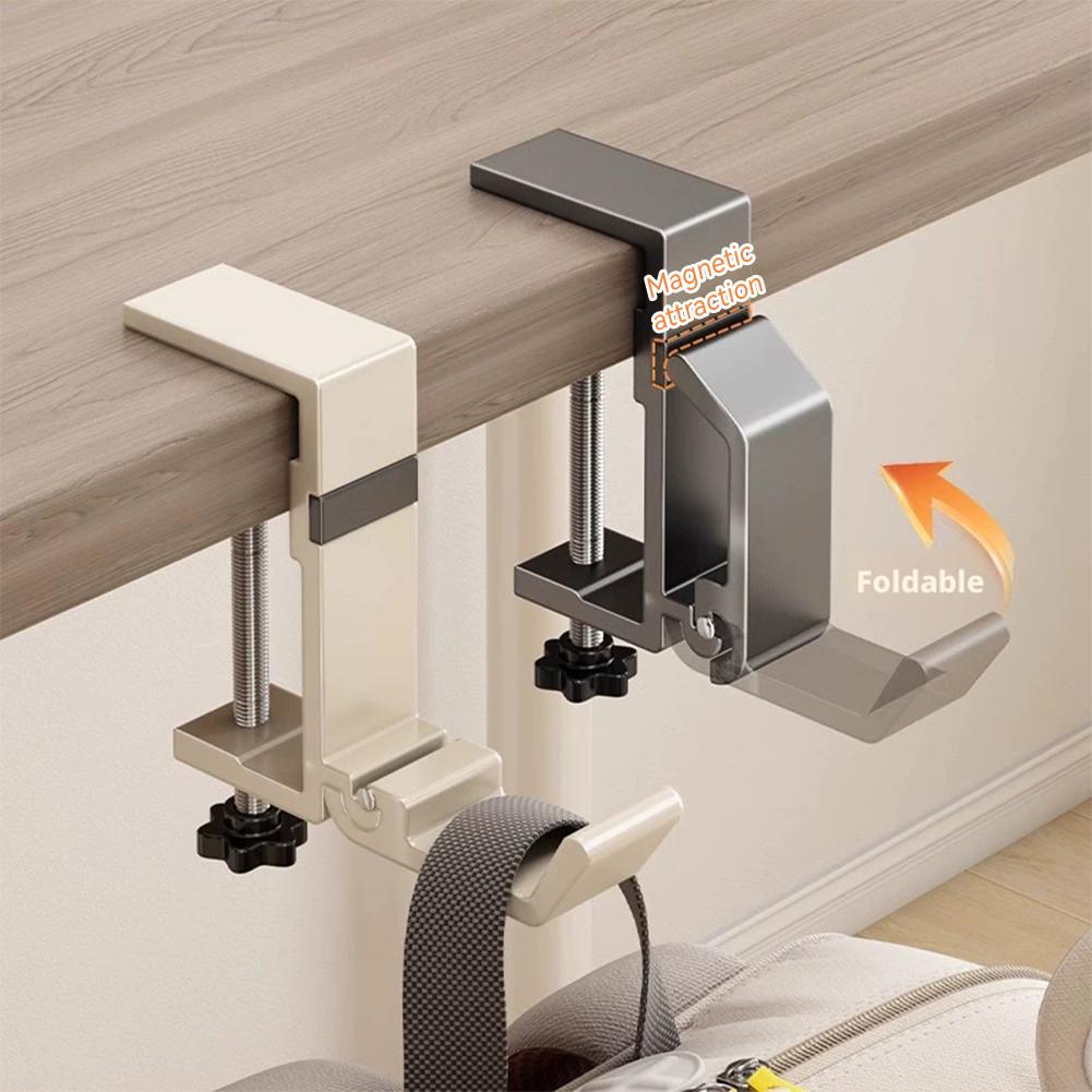 ドリル不要の折りたたみ式デスクフック、バッグハンガーフック、 - Office Furniture Installation のレビューと価格