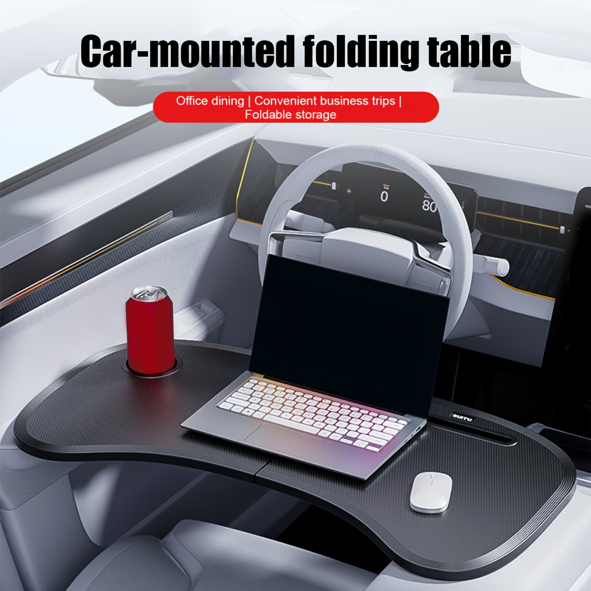 1 個車用折りたたみ式ステアリングホイールテーブル車用収納テ - Office Furniture Installation のレビューと価格